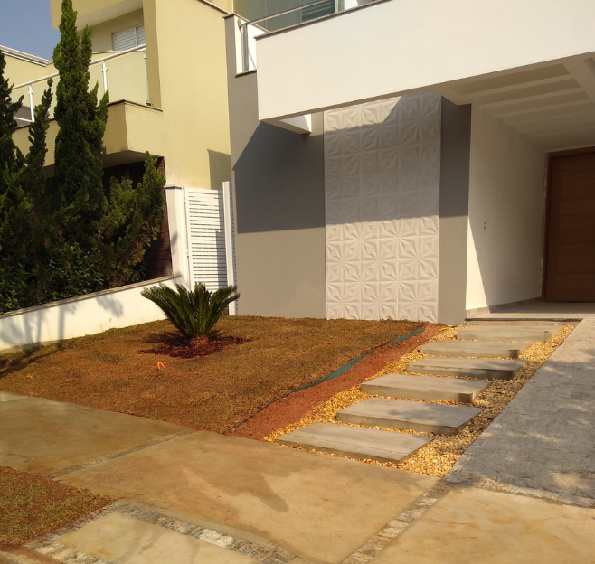 Projeto de paisagismo residencial executado no condominio em Sorocaba